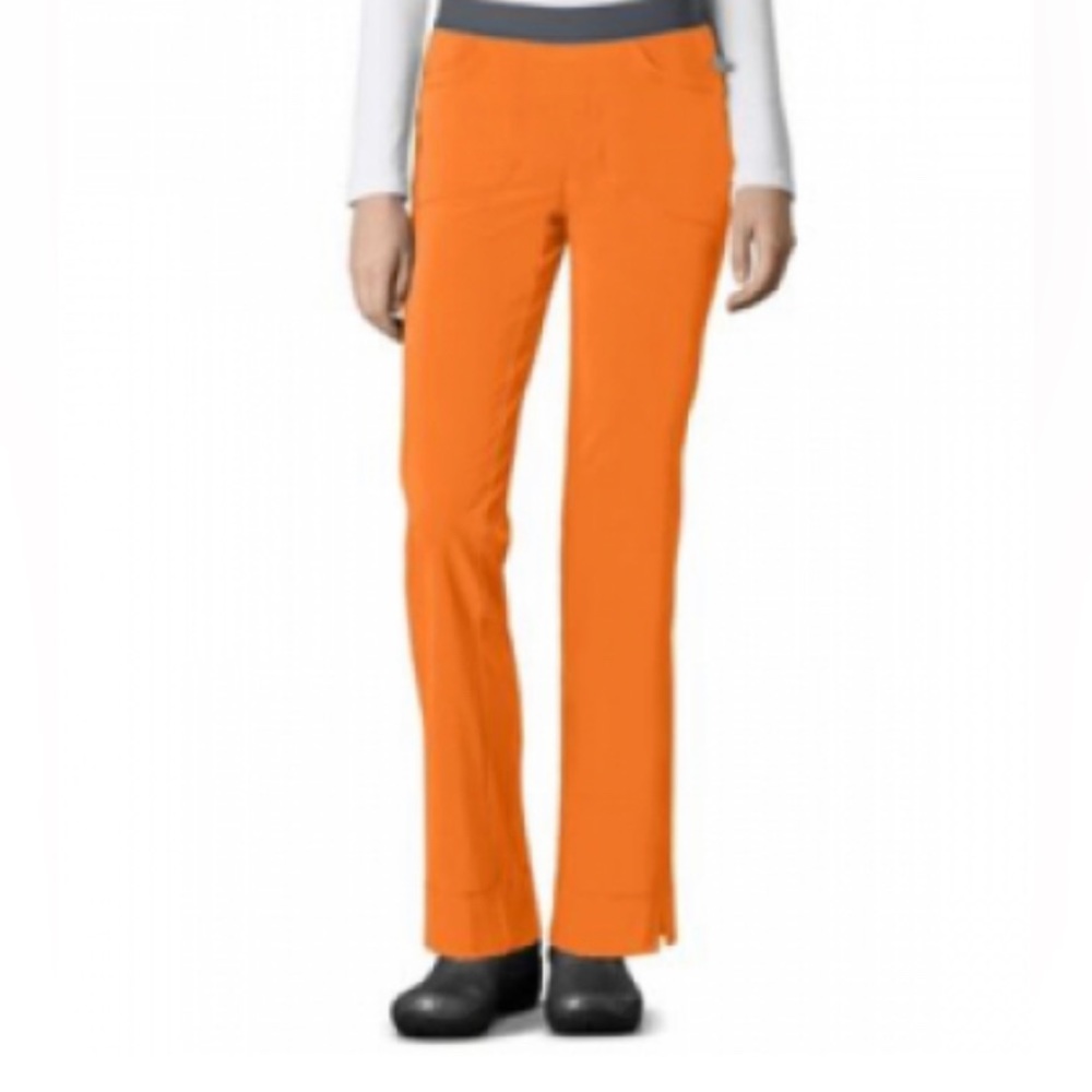 Cherokee Infinity Orange “Orangeade” Scrub Pants Sz M Petite Low Rise Slim Fit